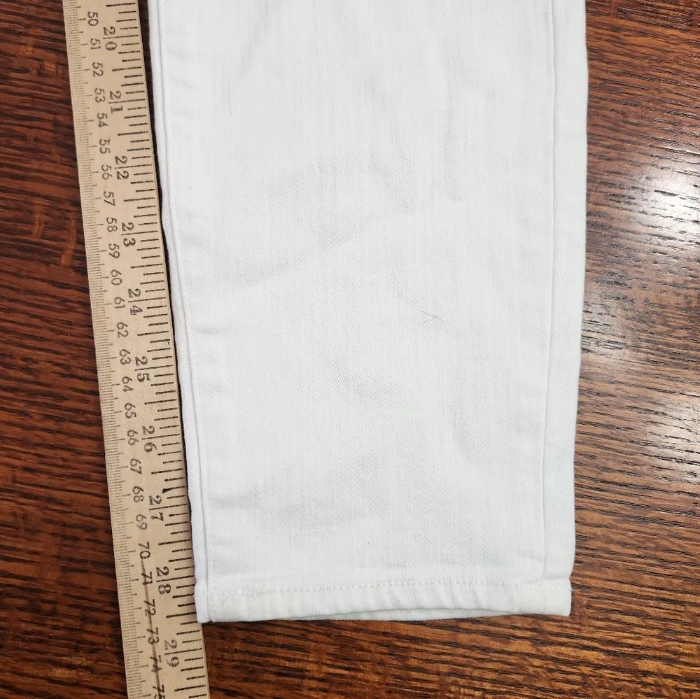 J. Crew Womens White Stretch Full-length Jeans Size 31 x 30 NWT 90% cotton